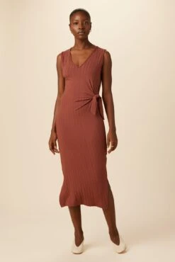 Cornelia Provence Rib Dress - Earth