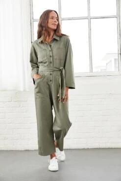 Oceane Femme FĂȘte Jumpsuit - Lichen Green