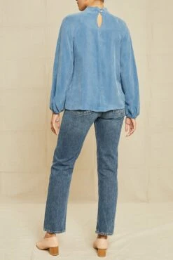 Papillon Cottonseed Cupro Blouse - Azure -Deals Zesty Vex Store 0156 Papillon Azure V2 15910 web 0443973c b711 49fd a984 e9b2cec2463f