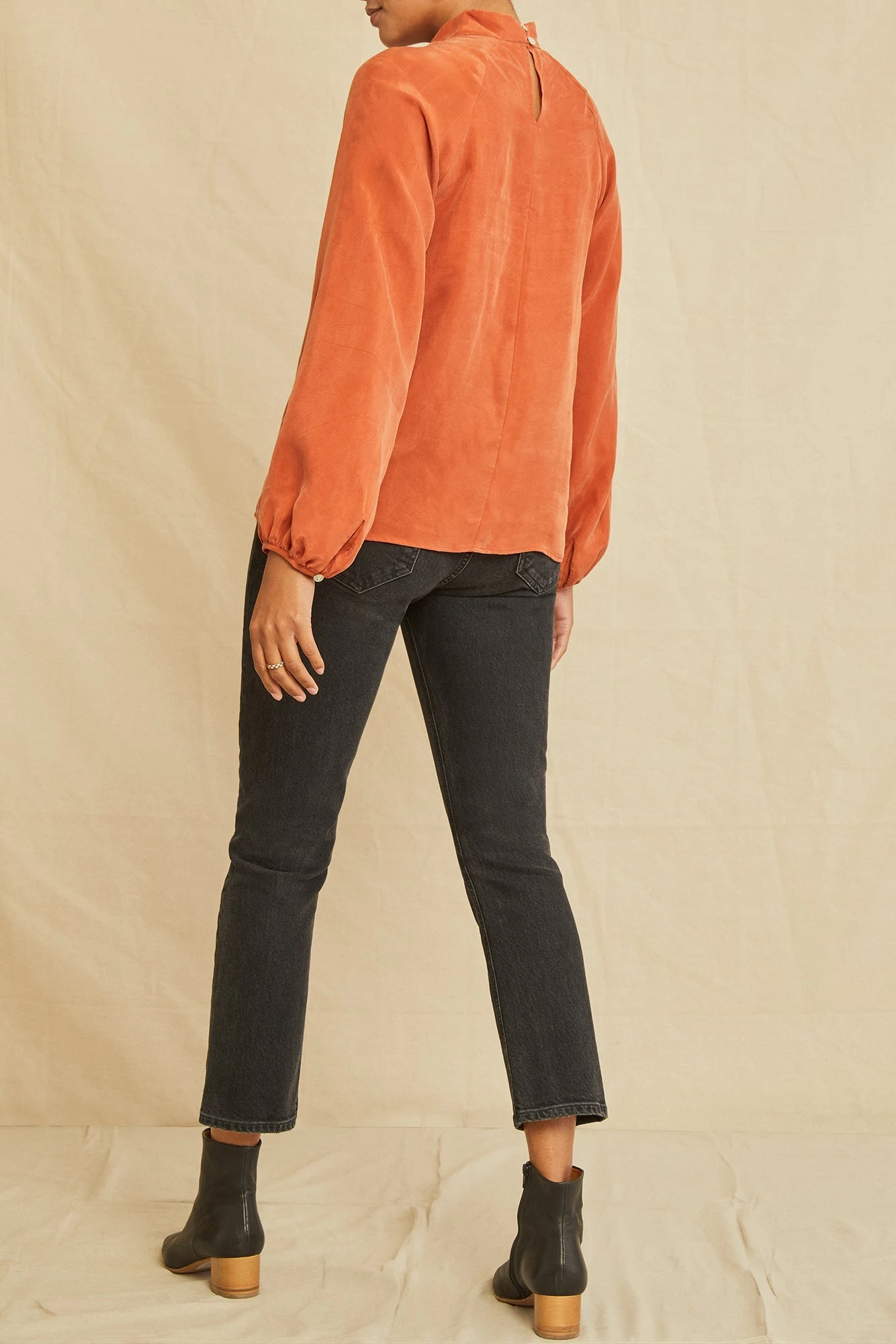 Papillon Cottonseed Cupro Blouse - Umber 4 Papillon Cottonseed Cupro Blouse - Umber - Image 2