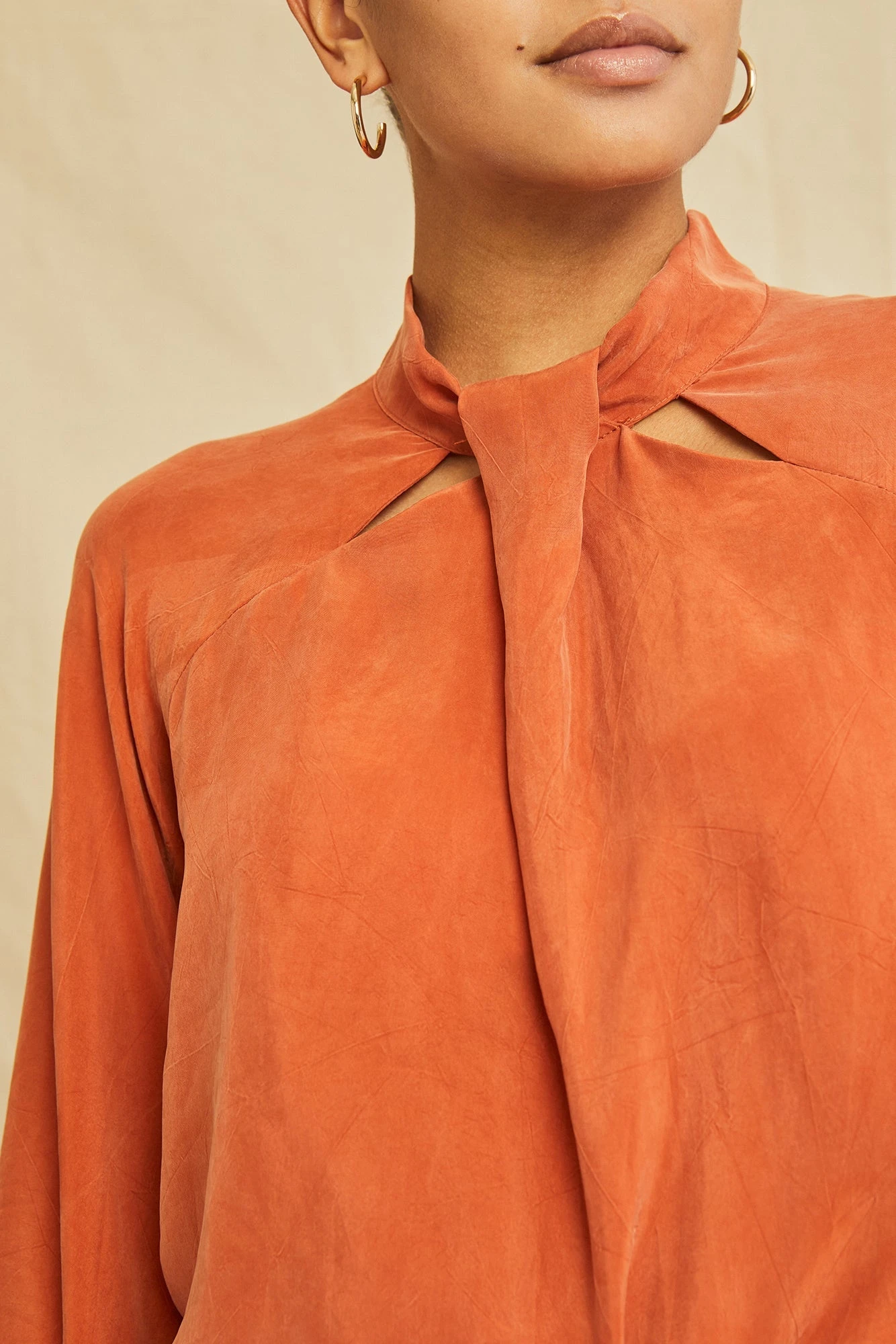 Papillon Cottonseed Cupro Blouse - Umber 5 Papillon Cottonseed Cupro Blouse - Umber - Image 3