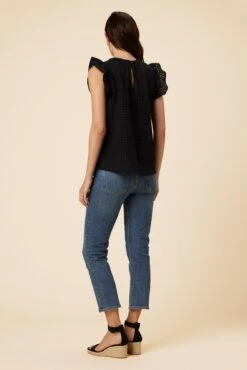 Katia Cotton Eyelet Blouse - Black -Deals Zesty Vex Store 0179 Katia Eyelet Black 3