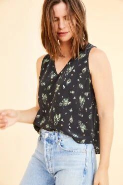 Tori Silk Tank -Deals Zesty Vex Store 0211ToriBolinasFloral 6680 web