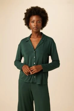 Phillipa Dream Knit Pajama Top - Darkest Spruce