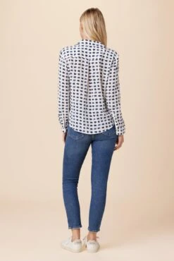 Bixby Washable Silk Blouse - Squared Up White 7 Bixby Washable Silk Blouse - Squared Up White -Deals Zesty Vex Store 0263 Bixby Squared Up White 3