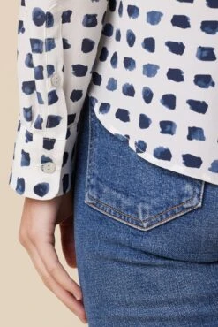 Bixby Washable Silk Blouse - Squared Up White 8 Bixby Washable Silk Blouse - Squared Up White -Deals Zesty Vex Store 0263 Bixby Squared Up White 4