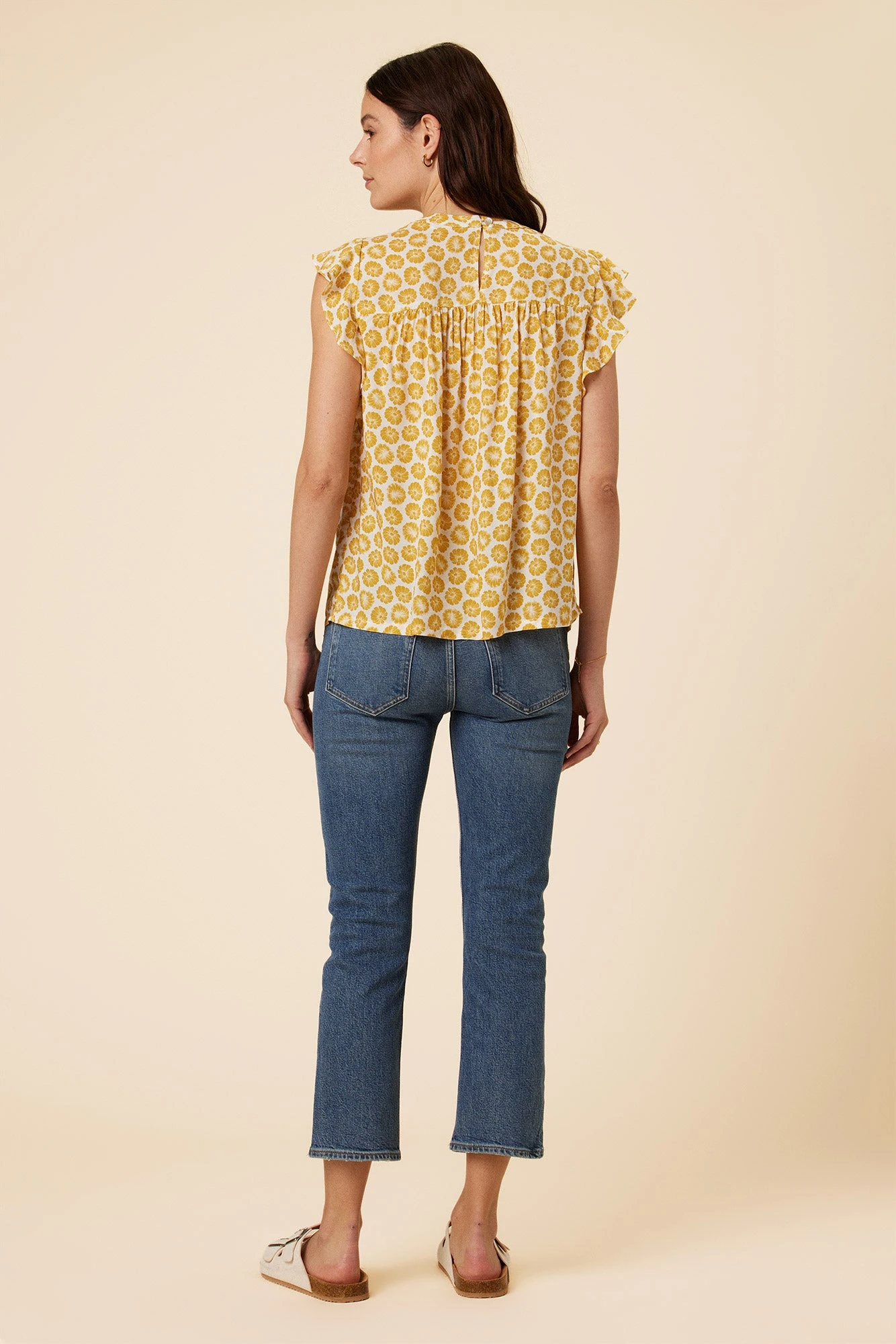 Calla Ecovero Blouse - Calico Sunflower 5 Calla Ecovero Blouse - Calico Sunflower - Image 3