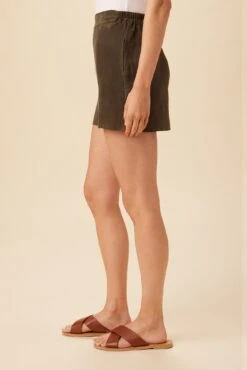 Palo Cottonseed Cupro Short - Olive 9 Palo Cottonseed Cupro Short - Olive -Deals Zesty Vex Store 0352 Palo Olive 2