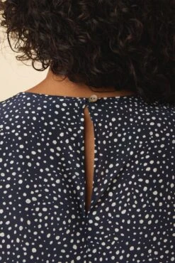 Odilia Washable Silk Blouse - Trieste Dot -Deals Zesty Vex Store 03 10175 Odilia Silk Trieste Dot 5