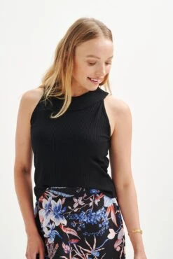 Leomie Paris Rib Tank - Black