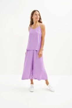 Lisbon Cupro Blouse - Cosmos