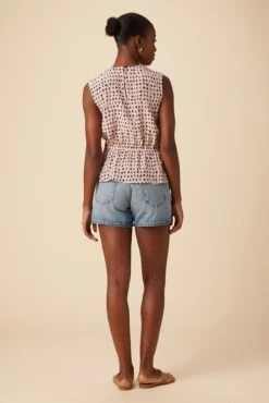 Clemence Washable Silk Blouse - Valencia Dot Pink -Deals Zesty Vex Store 04 10118 Clemence Silk Valencia Dot 3