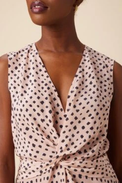 Clemence Washable Silk Blouse - Valencia Dot Pink -Deals Zesty Vex Store 04 10118 Clemence Silk Valencia Dot 4