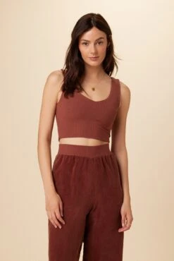 Rosa Paris Rib Tank - Earth