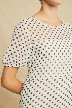 Naya Chiffon Dress -Deals Zesty Vex Store 0539 Naya Black Polka Dot 1624 web