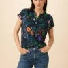 Renata Ecovero Blouse - Stella Floral Navy -Deals Zesty Vex Store 0607 Renata Stella Navy 1