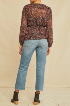 Yvonne Nouveau Silk Blouse -Deals Zesty Vex Store 0695 Yvonne Joshua Tree Floral 1652