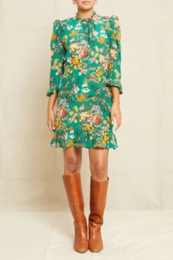 Adeline Washable Silk Dress - Rosalind Floral