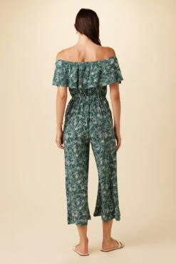 Lucia Washable Silk Jumpsuit - Green Palm -Deals Zesty Vex Store 0794R1 Lucia Green Palm 3