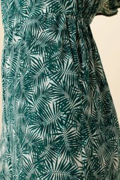 Lucia Washable Silk Jumpsuit - Green Palm -Deals Zesty Vex Store 0794R1 Lucia Green Palm 5