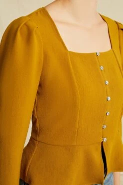 Nadja Upcycled Blouse -Deals Zesty Vex Store 0802 Nadja Upcycled Citron Upcycled Fabric 2119 web