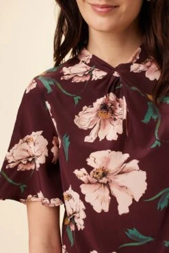 Seville Washable Silk Blouse - Paysage Sepia -Deals Zesty Vex Store 0806 Seville Paysage Sepia 4