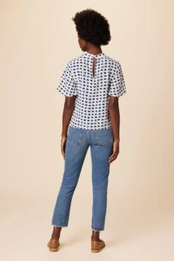 Seville Washable Silk Blouse - Squared Up White -Deals Zesty Vex Store 0806 Seville Squared Up White 3