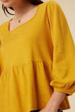 Blake Cotton Slub Blouse - Sunflower -Deals Zesty Vex Store 0808R1 Blake Sunflower 4