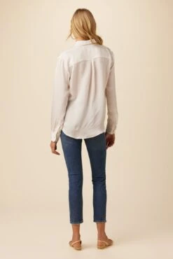 Bixby Eco Textured Viscose Blouse - White -Deals Zesty Vex Store 10051 Bixby Seersucker White 3