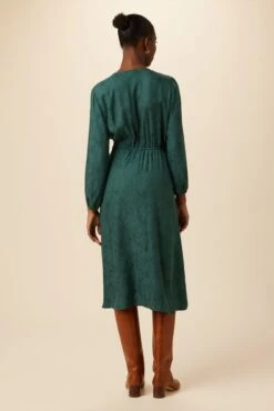 Etta Cupro Viscose Jacquard Dress - Darkest Spruce 8 Etta Cupro Viscose Jacquard Dress - Darkest Spruce -Deals Zesty Vex Store 10077 Etta Jaquard Darkest Spruce 3