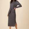 Castile Viscose Knit Dress - Mia Dot -Deals Zesty Vex Store 10078 Castille Viscose Mia Dot 1