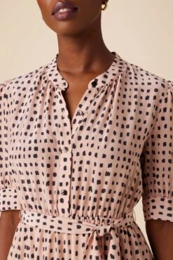 Malta Washable Silk Dress - Valencia Dot Pink -Deals Zesty Vex Store 10081 Malta Silk Valencia Dot 4