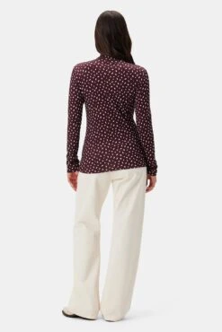 Lux Viscose Knit Turtleneck - Doucet Dot Vineyard -Deals Zesty Vex Store 10087 Lux Viscose Doucet Dot Vineyard 3