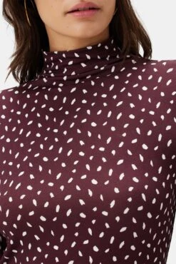Lux Viscose Knit Turtleneck - Doucet Dot Vineyard -Deals Zesty Vex Store 10087 Lux Viscose Doucet Dot Vineyard 4