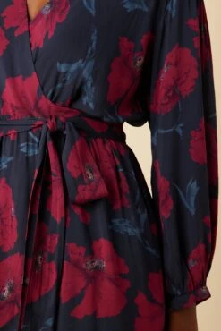 Elma Ecovero Wrap Dress - Paysage Berry -Deals Zesty Vex Store 10088 Elma Viscose Paysage Berry 4