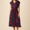 Marianna Ecovero Dress - Paysage Berry -Deals Zesty Vex Store 10127 Marianna Viscose Lined Paysage Berry 1
