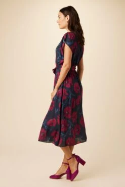 Marianna Ecovero Dress - Paysage Berry -Deals Zesty Vex Store 10127 Marianna Viscose Lined Paysage Berry 2