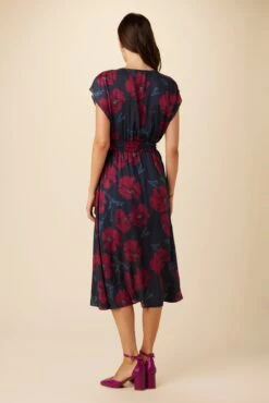 Marianna Ecovero Dress - Paysage Berry -Deals Zesty Vex Store 10127 Marianna Viscose Lined Paysage Berry 3