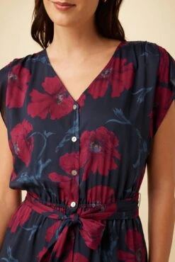 Marianna Ecovero Dress - Paysage Berry -Deals Zesty Vex Store 10127 Marianna Viscose Lined Paysage Berry 4