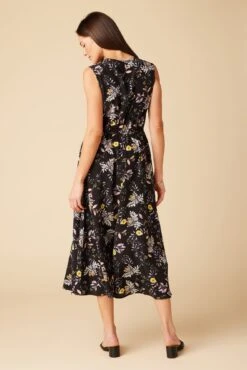 Olive Washable Silk Midi Dress - French Jardin Black 11 Olive Washable Silk Midi Dress - French Jardin Black -Deals Zesty Vex Store 10129R1 Olive Silk French Jardin 3