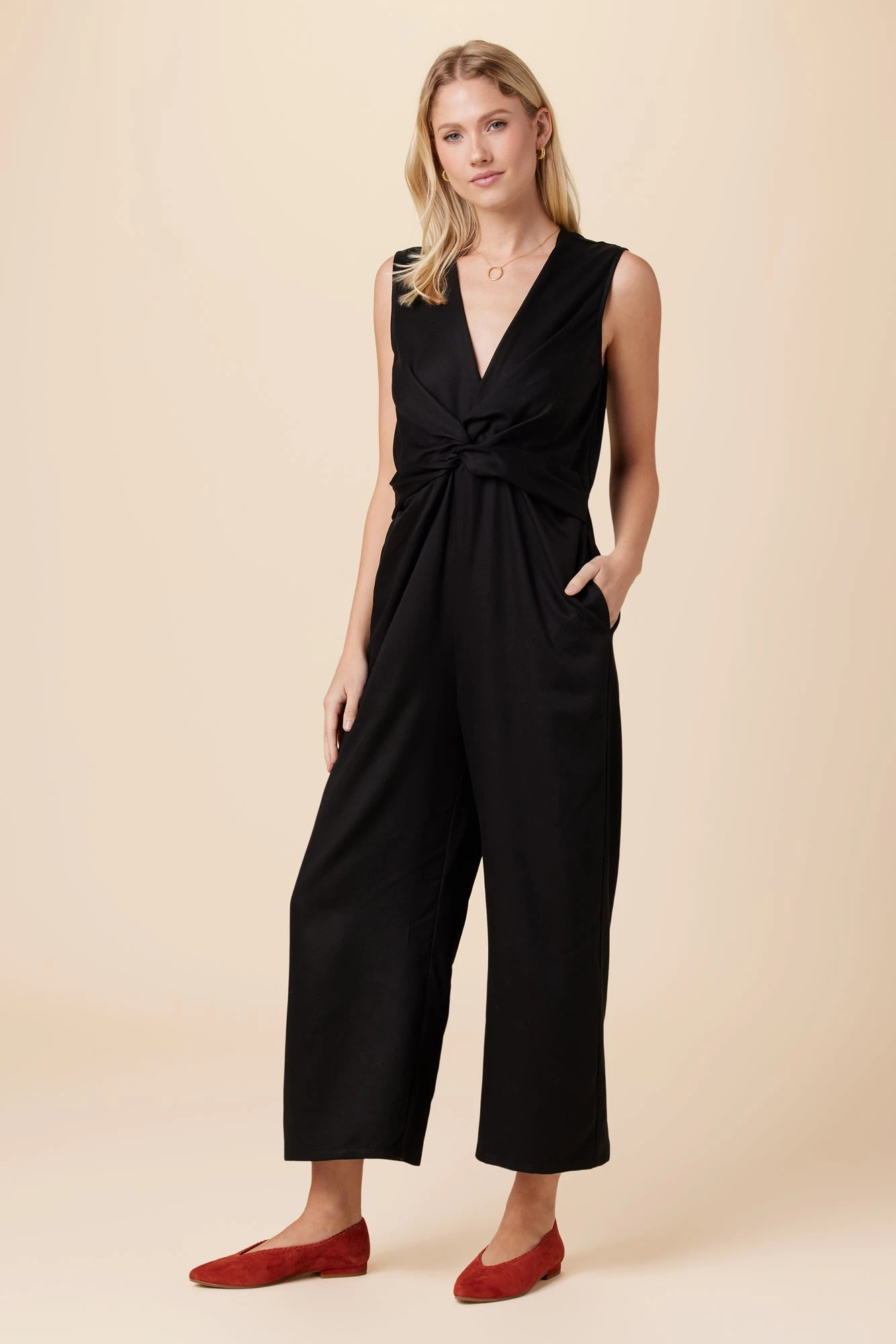Cayenne Tencel Jumpsuit - Black 4 Cayenne Tencel Jumpsuit - Black - Image 2