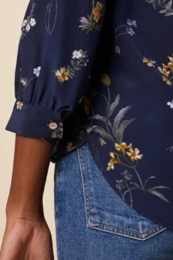Charlotte 3/4 Sleeve Washable Silk Blouse - Ana Floral -Deals Zesty Vex Store 10140 Charlotte Silk Ana Floral 5