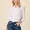 Charlotte 3/4 Sleeve Tencel Blouse - White -Deals Zesty Vex Store 10141 Charlotte Tencel White 1