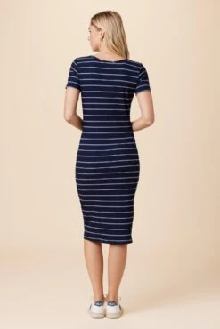 Juniper Paris Rib Dress - Pippa Stripe -Deals Zesty Vex Store 10142 Juniper Pipa Stripe 3