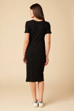 Juniper Paris Rib Dress - Black -Deals Zesty Vex Store 10142 Juniper Rib Black 3