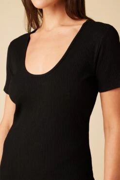 Juniper Paris Rib Dress - Black -Deals Zesty Vex Store 10142 Juniper Rib Black 4