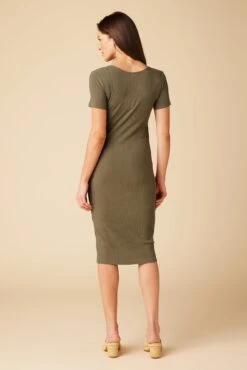 Juniper Paris Rib Dress - Calla Green -Deals Zesty Vex Store 10142 Juniper Rib Calla Green 3