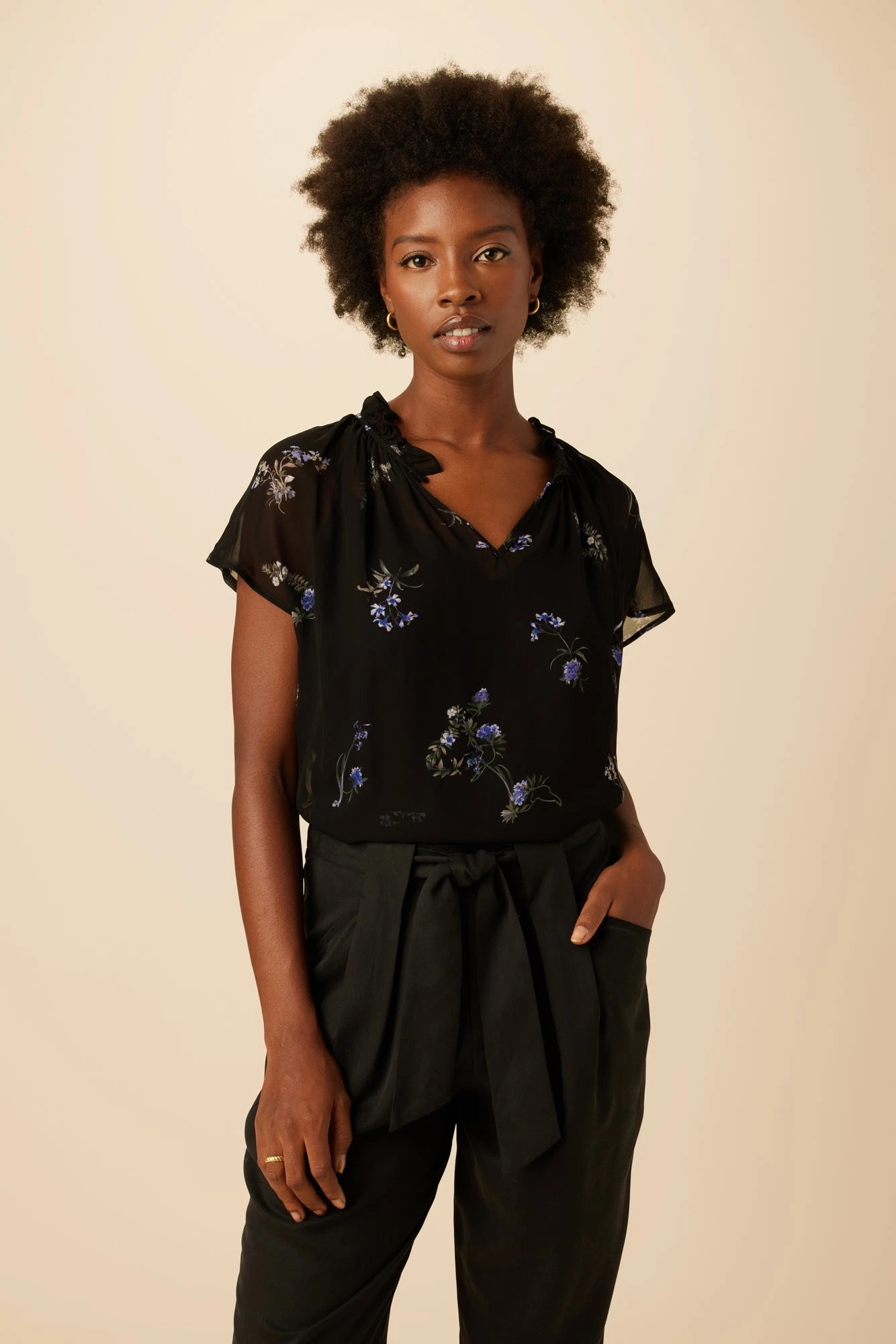 Maisie Chiffon Blouse - Nahlia Floral 3 Maisie Chiffon Blouse - Nahlia Floral