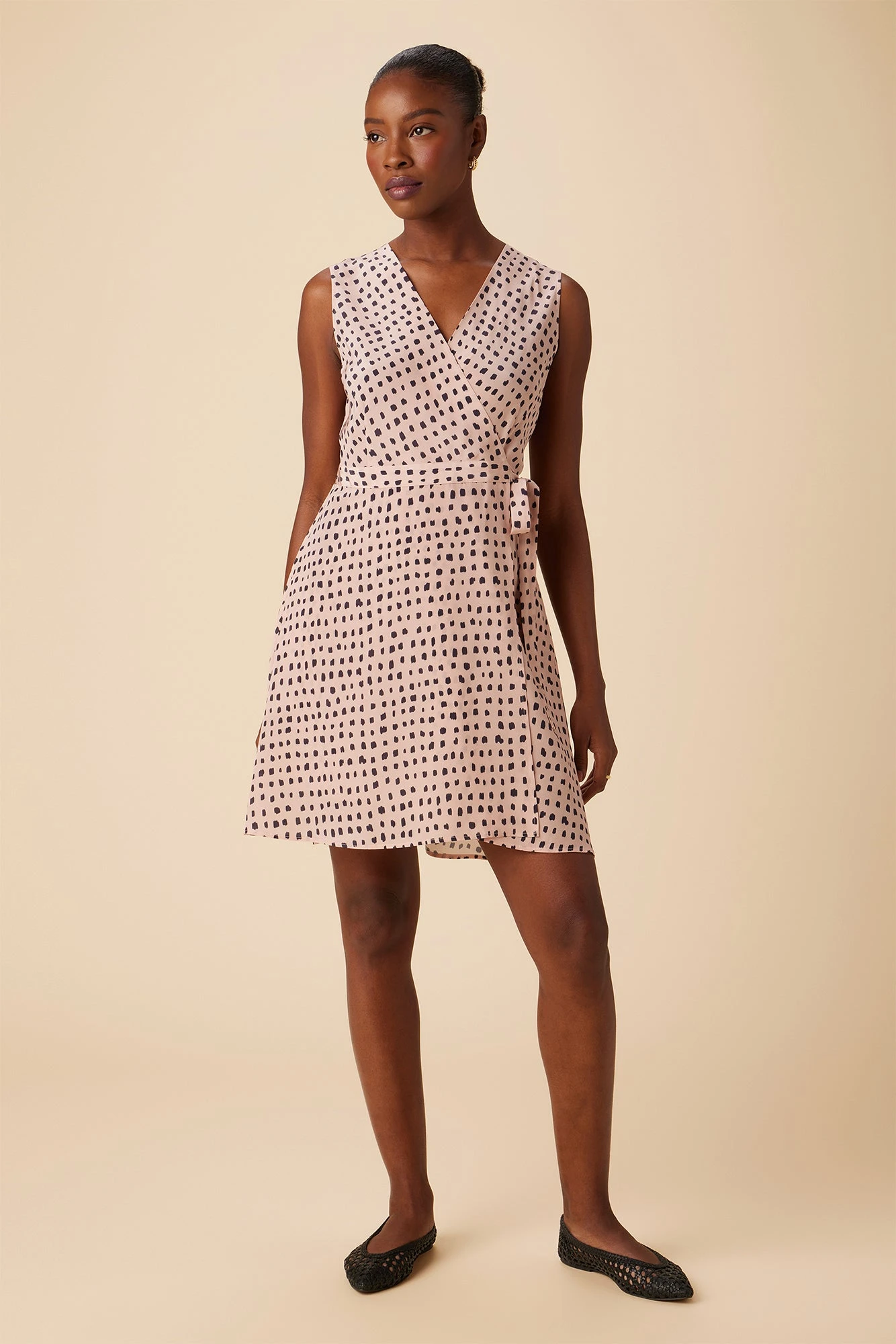 Ivy Washable Silk Dress - Valencia Dot Pink 3 Ivy Washable Silk Dress - Valencia Dot Pink