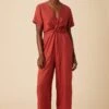 Fantasia Tencel Jumpsuit - Red Clay -Deals Zesty Vex Store 10166 Fantasia Tencel Red Clay 1